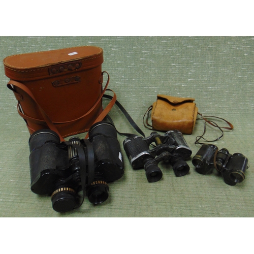 208 - Cased pair of binoculars and two other examples.