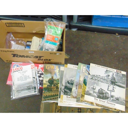 213 - Box of train ephemera.