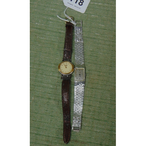 118 - Hermes ladies wrist watch (AF) and one other.