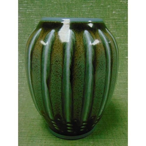 180 - Royal Lancastrian studio vase by John Brannan, impressed mark to base, 9.5