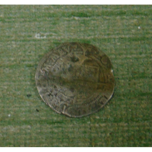 198 - Antique silver hammered coin.