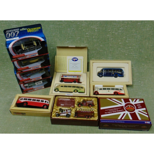 216 - Four boxed Corgi James Bond collector's models and four other boxed examples.