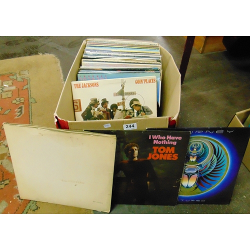 244 - Box of LP records.