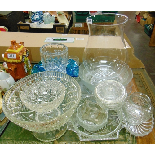 278 - Quantity of glassware.