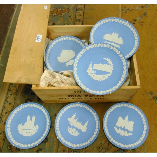 285 - Quantity of Wedgwood Christmas plates.