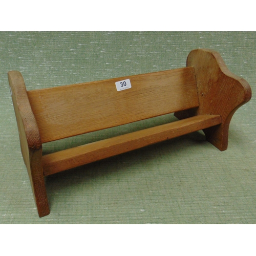 30 - An oak book trough, 19