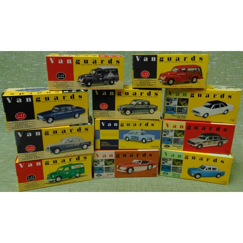 313 - 11 boxed Vanguards collectable model vehicles.