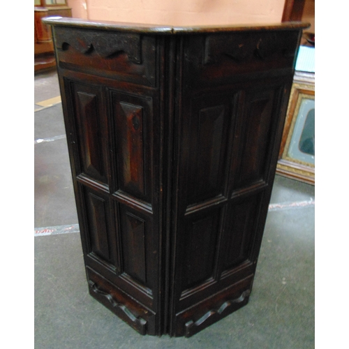 34 - Mahogany double fold screen, having panel decoration, 30