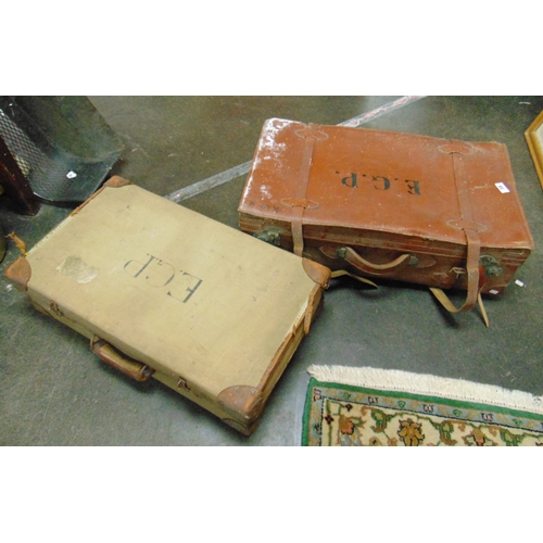 39 - Vintage suitcase and one other example. (2)