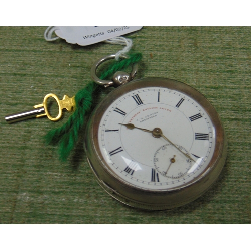 49 - J.G. Greaves 'Express' English Lever silver cased pocket watch, Chester 1902.