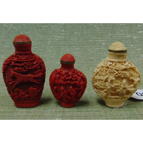 50 - Three reproduction scent bottles.