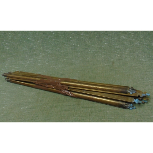 53 - Quantity of antique brass stair rods.