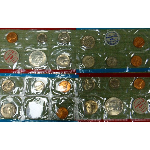 365 - 8 USA proof coins1969, 1970 and 1971 x2 - In original San Francisco Treasury packaging.