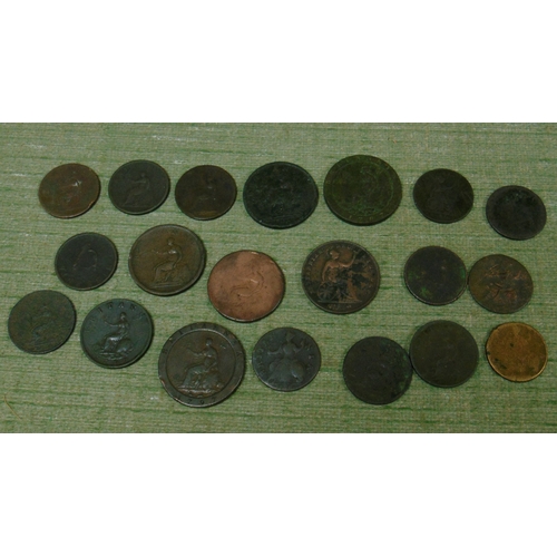 141 - Collection of early copper coins.