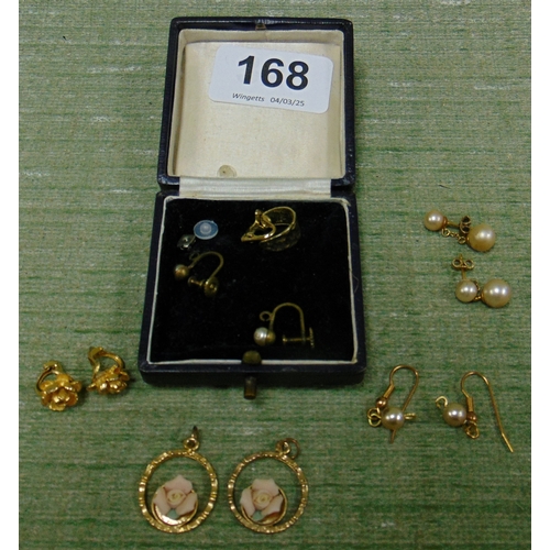 168 - Selection of ladies earrings.