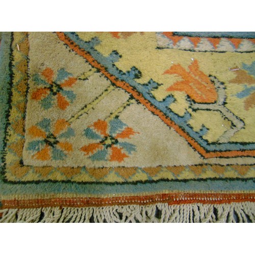 7 - Blue ground runner, having geometric pattern, 117 x 31