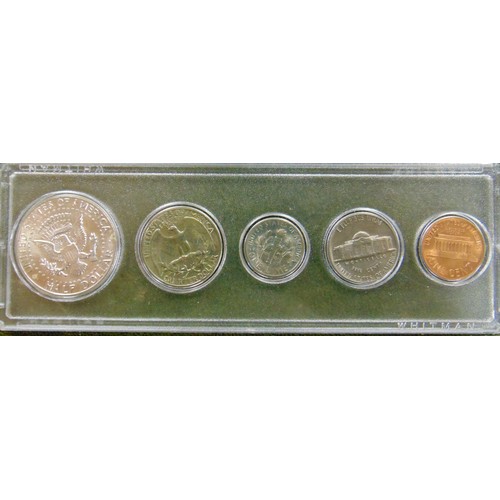 142 - USA Proof 1968 silver half dollar to one cent set, 1976 Eisenhower Dollar, plus proof and encapsulat... 