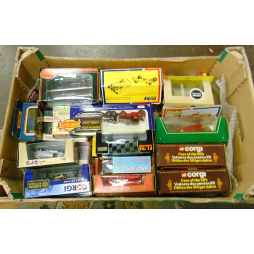 Quantity of boxed Corgi collectable model vehicles.