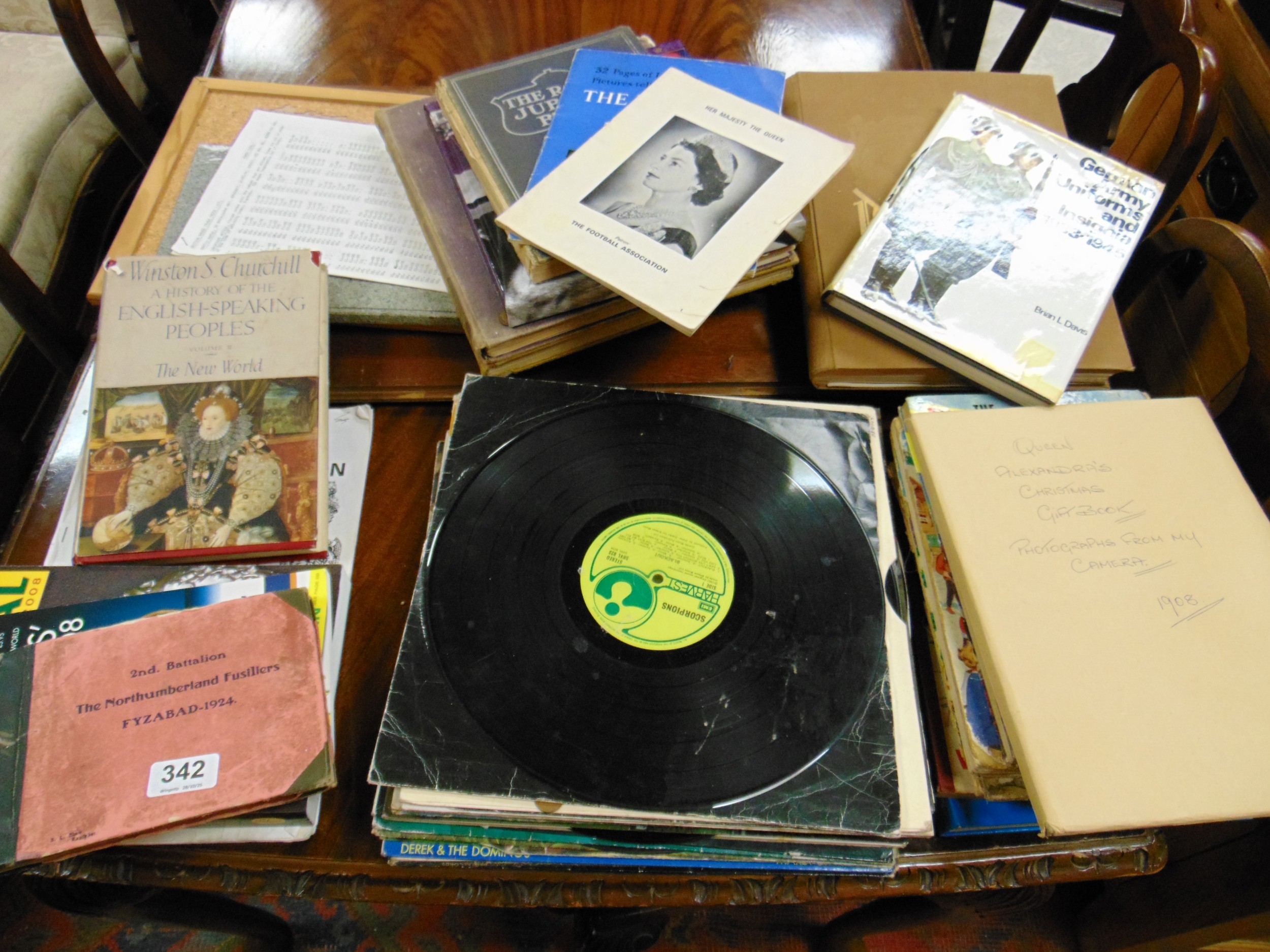 Quantity of books, ephemera, records, etc.