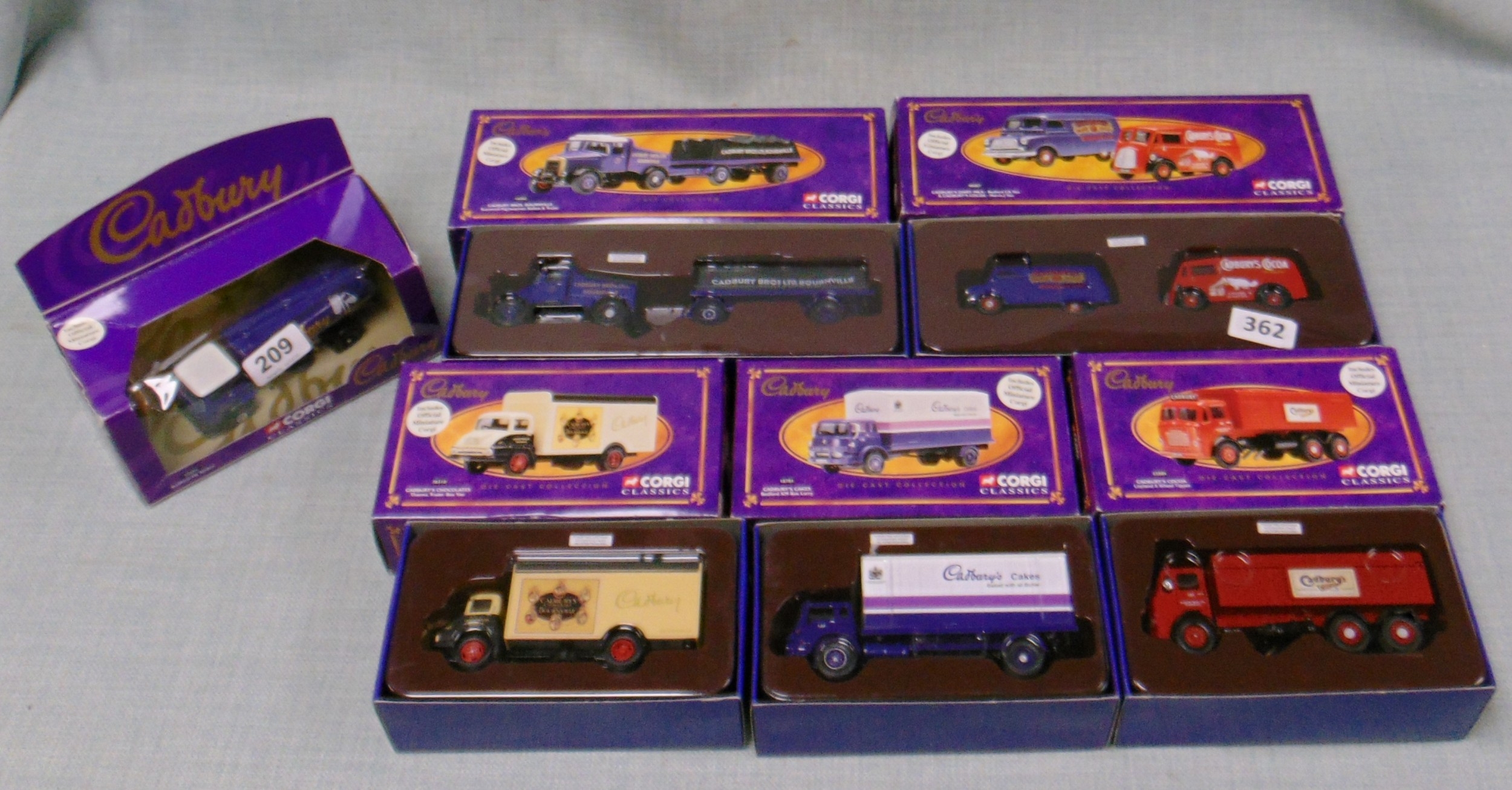 Six boxed Corgi collectable model vehicles.