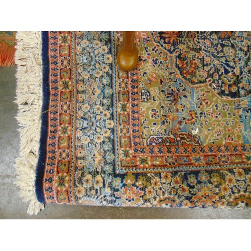 Red and blue ground rug , 67 x 42