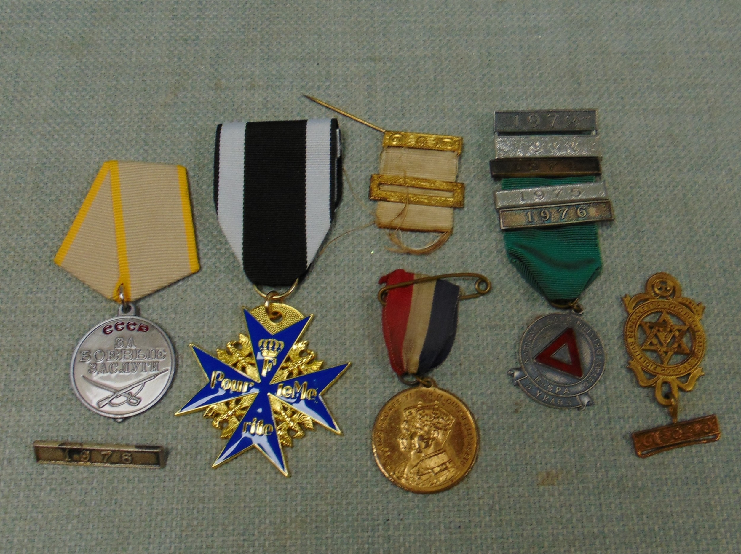 Small collection of medals.