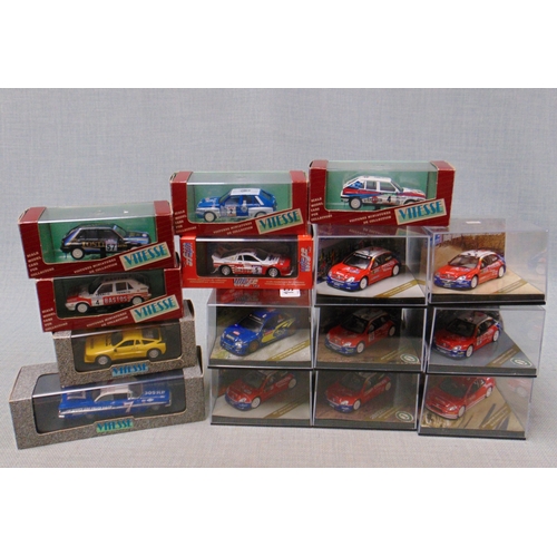 Quantity of boxed collectable model vehicles.