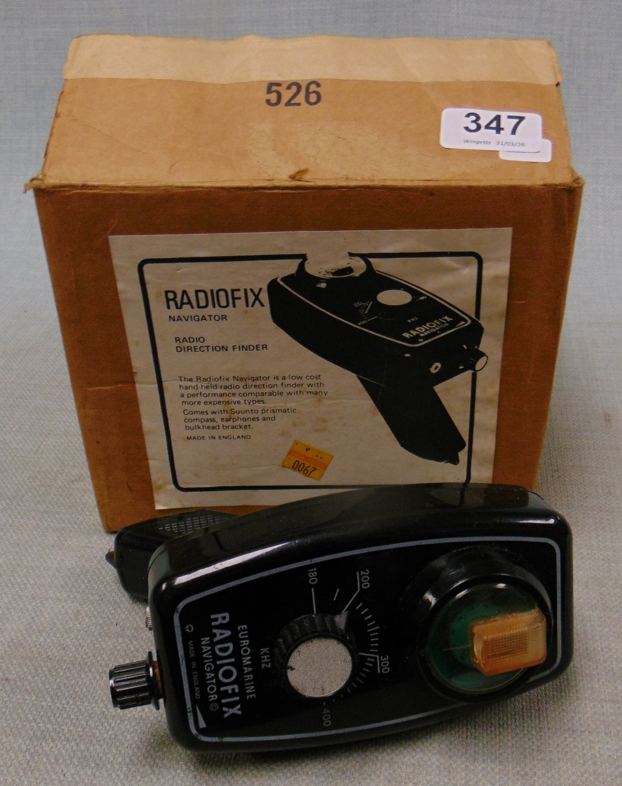 Boxed radio fix navigator.