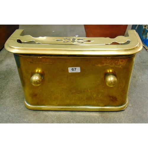 67 - Brass fire front, 11 x 16