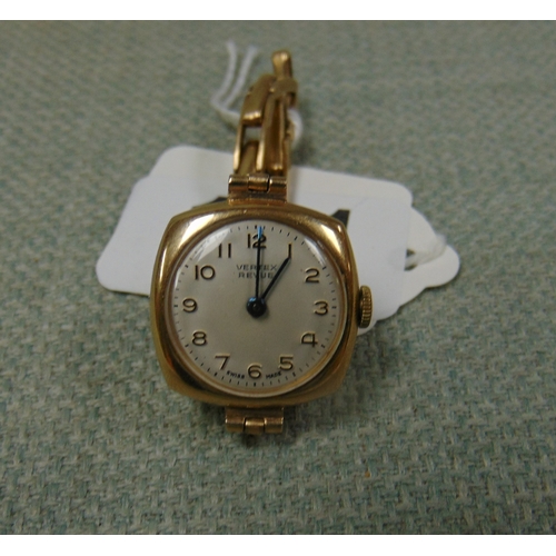 111 - Vertex Revue 9ct gold cased ladies wristwatch.