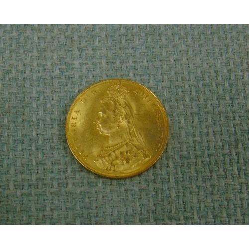 6 - Victoria Jubilee 1887 gold sovereign.