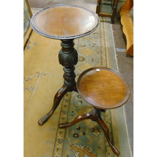 Mahogany occasional table, and one other example.