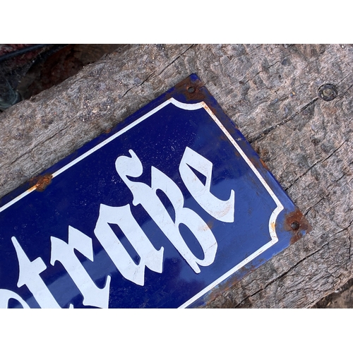 93 - WW2 GERMAN ADOLF HITLER STRASSE STREET SIGN

RARE FULL SIZE GERMAN STREET SIGN FOR ADOLF HITLER STRA... 
