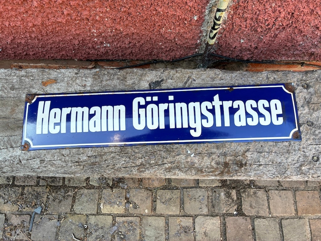 WW2 GERMAN HERMAN GORING STRASSE STREET SIGN RARE FULL SIZE GERMAN ...