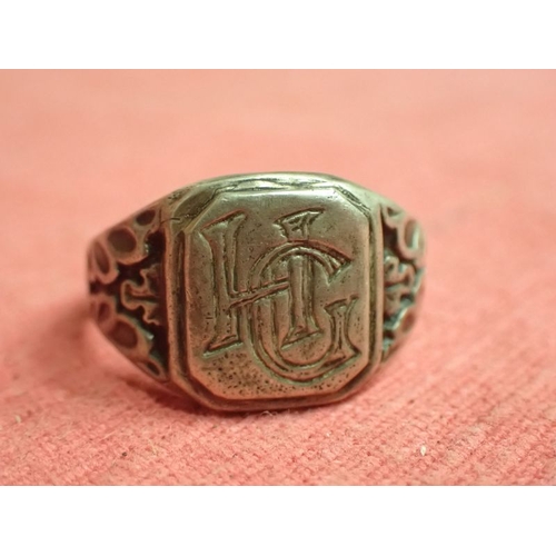 196 - Waffen-SS Hohenstaufen panzer div finger ring

Good quality private purchase silver ring. The owner'... 