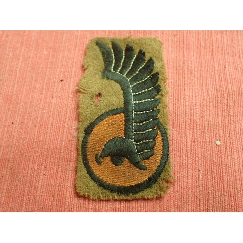 197 - WW2 Polish Armoured division sleeve patch

British made for the exiled Polish army. On emoth hole.