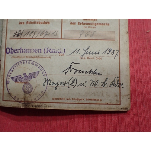 199 - WW2 German army Wehrpass

Emil Proksch. Dating from 1937. Lots of entries. All complete.