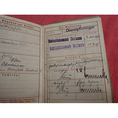 199 - WW2 German army Wehrpass

Emil Proksch. Dating from 1937. Lots of entries. All complete.