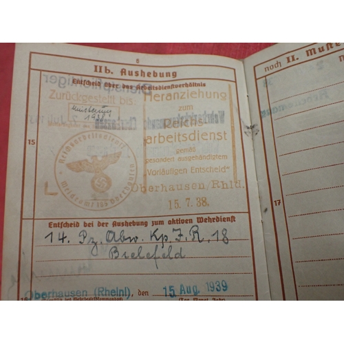 199 - WW2 German army Wehrpass

Emil Proksch. Dating from 1937. Lots of entries. All complete.