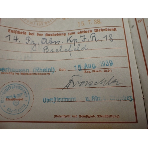 199 - WW2 German army Wehrpass

Emil Proksch. Dating from 1937. Lots of entries. All complete.