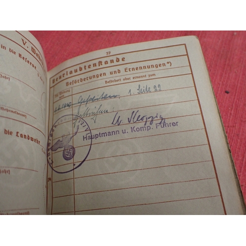 199 - WW2 German army Wehrpass

Emil Proksch. Dating from 1937. Lots of entries. All complete.