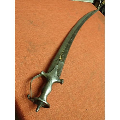 ANTIQUE TALWAR WITH SCABBARD CURVED 753 MM BLADE. SOME LIGHT RANDOM ...