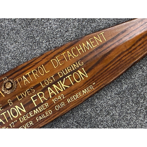 157 - WW2 British 'Cockleshell Heroes' Period Commemorative Oar

An Officer's Mess Commemorative Oar relat... 
