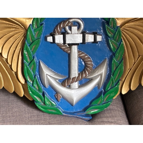 158 - British Fleet Air Arm Airbase Wooden Sign

Large wooden sign from airbase 1.6 m wide - age unknown