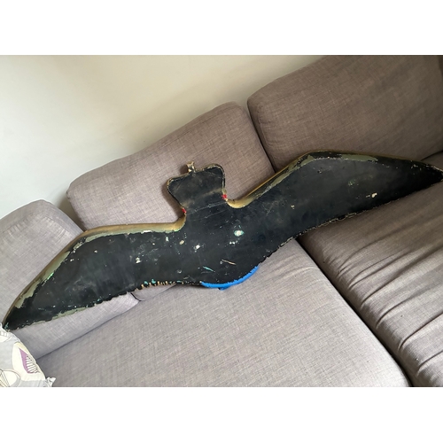 158 - British Fleet Air Arm Airbase Wooden Sign

Large wooden sign from airbase 1.6 m wide - age unknown