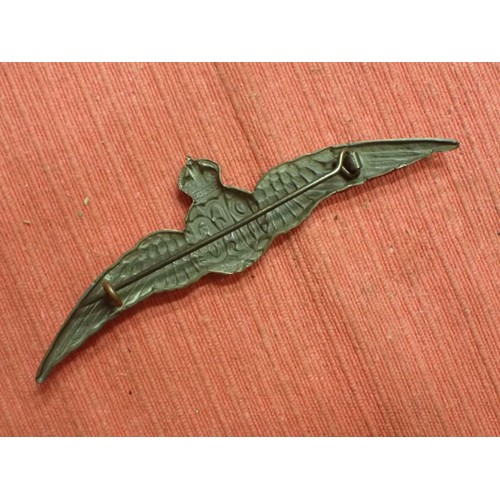 173 - WW1 Royal Flying Corps  Bronze Pilots wings

WW1 Royal Flying Corps Officers Bronze Pilots Hollow Ba... 