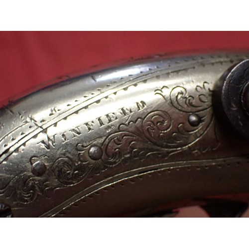 303 - Percussion Scottish nickel framed pistol

Percussion pistol in the classic Scottish form by Winfield... 