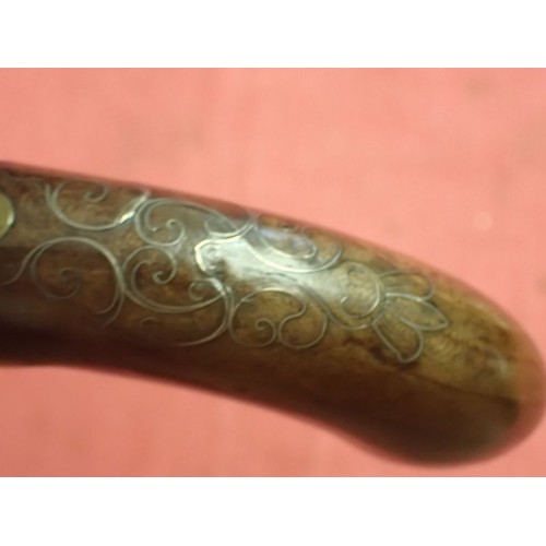 305 - Bronze flintlock pistol circa 1780

Unusual pistol, probably French circa 1780. Cannon barrel fitted... 