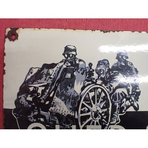 3 - WW2 German AUER of Berlin advertisement sign

Enamel on steel wall sign, slightly convex. Chipped ar... 