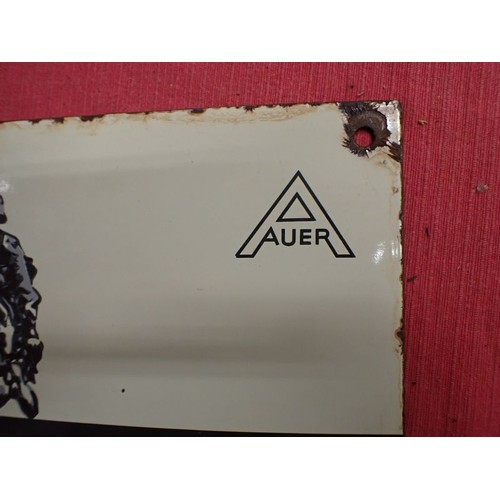 3 - WW2 German AUER of Berlin advertisement sign

Enamel on steel wall sign, slightly convex. Chipped ar... 